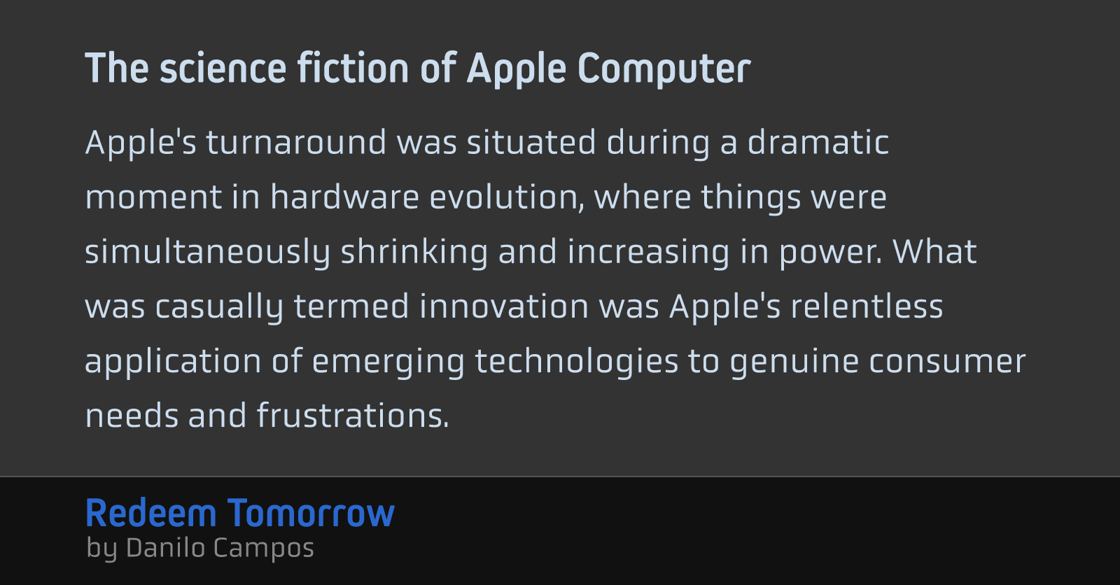 The science fiction of Apple Computer