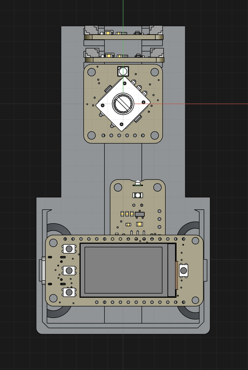 CAD model of the device's internals